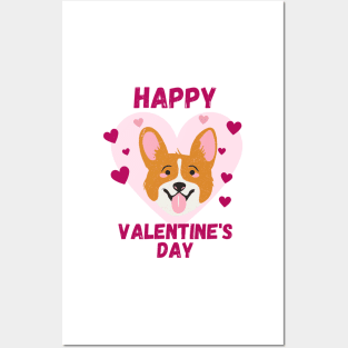 Happy Valentines Day - Corgi Posters and Art